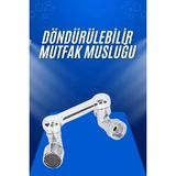 GRAYLINE Döndürülebilir Musluk Mutfak Banyo Musluk Ucu Başlığı 4 Filtreli - Çok Renkli