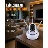 GRAYLINE Full Hd Akıllı Ip Kamera – Gece Görüşlü, Hareket Sensörlü, Çift Yönlü Ses ve Online Kay - Çok Renkli