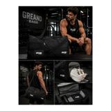 GreandBags Siyah Ayakkabı Bölmeli A Kalite Geniş Hacimli Spor Çantası Seyehat Çantası GYM