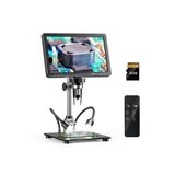 GreaTech 10.1'' DM12 HDMI Dijital Mikroskop 2000X Büyütme 20MP Kamera 10 LED Işık 32 GB Uzaktan Kumanda