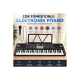 GreaTech 61 Tuşlu Elektronik Org Piyano Çocuk Beni Başlayanlar için Mikrofonlu Org Başlangıç Için Keyboard Demolu