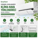 GreaTech Evrensel Ayarlanabilir Delikli Hava Yönlendirici Klima Aparatı Metal Tokalı Split Tipi Sperlik - 110 cm