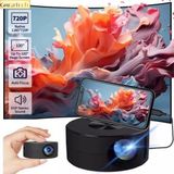 GreaTech Full Hd Akıllı Mini Projeksiyon Taşınabilir LED Video Oynatıcısı Ev Sineması Uzaktan Kumanda - Siyah