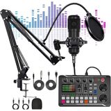 GreaTech Profesyonel Podcast Mikrofon ve Ses Katı Seti Stüdyo Yayıncı Condenser Tiktok Youtube Dj Ekipmanı - Siyah