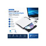 GreaTech Taşınabilir Harici USB 3.0 Tyce-C CD/DVD Optik Yazıcı Okuyucu Ultra İnce Windows Mac Dizüstü