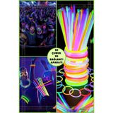 Greathings 50 Adet Çubuk 50 Adet Bağlantı Neon Fosforlu Çubuk Konser Parti Eğlence Çubukları 12 Saat Parlaklık