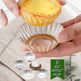 Greathings 6 Adet Paslanmaz Metal Yapışmaz Cupcake, Muffin, Tartolet Kurabiye Kek Kalıbı