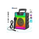 greatnice Bluetooth Hoparlör Mikrofonlu RGB Işıklı Şarjlı 4 İnç