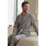 Green Black Afra Elite Serisi Erkek Pike Bornoz Gri, Oeko Tex Standard 100 Sertifikalı %100 Ege Pamuğu, Dokuma 250 GSM - 2XL