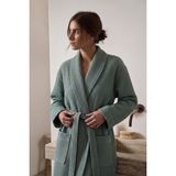 Green Black Afra Elite Serisi Kadın Pike Bornoz Yeşil, Oeko Tex Standard 100 Sertifikalı %100 Ege Pamuğu, Dokuma 250 GSM