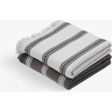 Green Black Neva 2'li Mutfak Havlusu Gri-Antrasit - 50 x 70 cm - Terra