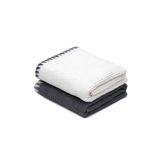 Green Black Vera 2Li Mutfak Havlusu 100 Pamuk Bukle-Bukle Krem-Lacivert 50X70 Cm