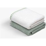 Green Black Vera 2'li Mutfak Havlusu Krem-Mint - 50 x 70 cm - Mavi