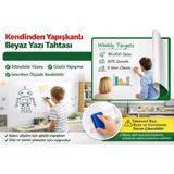 Green Class Beyaz Yazı Tahtası Folyosu - Kendinden Yapışkanlı - Keyifle Yaz, Kolayca Sil. - 100x100 cm