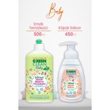 Green Clean Baby 500 ml Bitkisel Biberon Emzik Temizleyici ve 450 ml Portakal Köpük Sabun