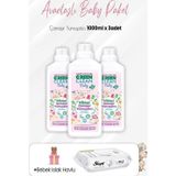 Green Clean Baby Çamaşır Yumuşatıcı 1 lt x 3 Adet ve Natural Yenidoğan 60'lı