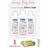 Green Clean Baby Yumuşatıcı 1000 ml x 3 Adet ve Zeytinyağlı Pamuklu 50'li