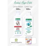 Green Clean Sports Çamaşır Deterjanı, Çamaşır Suyu 1000 ml ve Pamuk Çubuğu