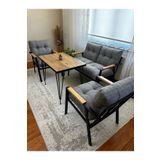 Green Garden Gülizar Model, Balkon, Bahçe, Cafe - Metal Koltuk Takımı, Bahçe Takımı , Çay Seti, 2+1+1+Masa