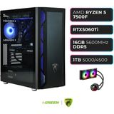 Green Grıffın G2 | Rtx 5060TI | Ryzen 5 7500F | 16 GB Ddr5 Ram | 1tb SSD | Sıvı Soğutucu | Oyuncu Oem Paket - Siyah - Yok