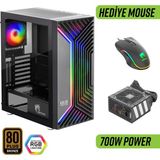 Green Griffin G3 Plus Argb Gaming Bilgisayar Kasası (4×120MM Fan + Tempered Cam) – 700W 80+ Bronze Psu Dahil