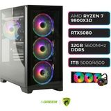 Green Grıffın G9 | Rtx 5080 | Ryzen 7 9800X3D | 32 GB Ddr5 Ram | 1tb SSD | Sıvı Soğutucu | Oyuncu Oem Paket - Siyah - Yok