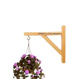 Green Life Design Ahşap Çok Amaçlı Duvar Askısı Çiçek &kuş Kafesi Askısı Pratik Modern Duvar Askılığı
