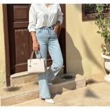 Green LİT Kadın Geniş Paça Palazzo Jeans Greenlit Premium Pantolon - Kar Yıkama - 29