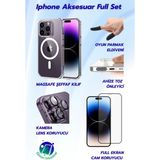 Green Meadow Iphone Uyumlu Aksesuar Set Magsafe Kılıf+Lens Koruyucu+Ekran Koruyucu+Toz Önleyici+Eldiven - Iphone 11 Pro