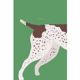 Green Notebook GSP Liver Brown Patch German Shorthaired Pointer 6" x 9": 110-Page Lined Journal for Dog Lovers & Hunters: Perfect Medium-Sized ... Gift for GSP Owners & Bird Dog Enthusiasts