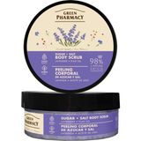 Green Pharmacy % 98 Organik Lavanta ve Keten Tohumu Yağı Şeker- Tuz Vücut Peelingi 200 ml