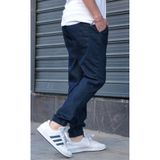 green poll Erkek Jogger Kot Pantolon – Lacivert, Lastikli Bel & Paça, Yıkamalı Denim
