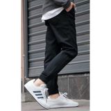 green poll Erkek Jogger Kot Pantolon – Siyah, Lastikli Bel & Paça, Yıkamalı Denim