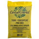 Green World 20 Litre Ithal Çok Amaçlı Bitki Toprağı Torf Cocopeat Ponza Taşı - Kokopit Özel Karışım Saksı Harcı