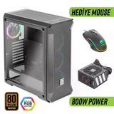 Green Z5 Surena Argb Gaming Bilgisayar Kasası (4×120Mm Fan + Kumanda) – 800W 80+ Bronze Psu Dahil