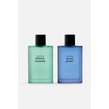 GREENBLUE2X90ML Man Green Savage + Zara Man Blue Spirit Edt 2X90 Ml Erkek Parfüm Seti