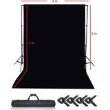 Greenbox black screen siyah fon perde (2x3m) FON STANDI 4 adet fon mandalı