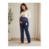 Green'DAL Yüksek Bel Esnek Bantlı Hamile Jean Pantolon - Rahat Kesim Denim Kot
