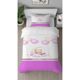 Greendecor Ayıcık Yıldız Balon Desenli Dijital Baskılı Özel Tasarımlı Çarşafsız Tek Kişilik Şık Nevresim Takımı - Renkli - 160 x 220 cm