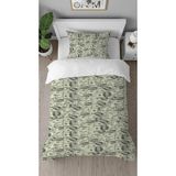Greendecor Dolar Para Zenginlik Deseneli Dijital Tasarımlı Baskılı Çarşafsız Tek Kişilik Şık Nevresim Takımı - Kahverengi - 160 x 220 cm