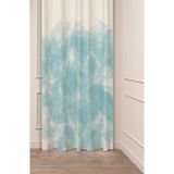 Greendecor Mavi Bej Krem Minimalist Sade Soft Pastel Özel Tasarım Dijital Baskılı (Tek Kanat) Şık Fon Perde - 135 x 250 cm