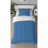 Greendecor Okul Cetvel Kalem Desenli Baskılı Özel Tasarımlı Çarşafsız Tek Kişilik Tarz Şık Nevresim Takımı - 160 x 220 cm