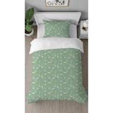 Greendecor Papatya Çiçek Deseneli Özel Tasarım Dijital Tasarımlı Baskılı Çarşafsız Tek Kişilik Nevresim Takımı - Mor - 160 x 220 cm