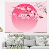 Greendecor Sakura Çiçek Japonya Şık Duvar Örtüsü Duvar Halısı Duvar Sanatı Duvar Dekorasyonu Dekoratif Tapestry - Sarı - 95 x 70 cm
