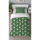 Greendecor Sevimli Ördek Desenli Dijital Baskılı Özel Tasarım Çarşafsız Tek Kişilik Nevresim Takımı - Kahverengi - 160 x 220 cm