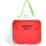 Greendecor Su Geçirmez Makyaj Çantası Makeup Beauty Plaj Havuz Deniz Çantası - Fuşya