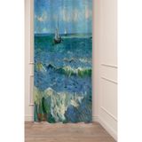 GREENDECOR Van Gogh Dalga Ve Yelkenli Dalgası Deniz Ünlü Tablo Desenli Dijital Baskılı (Tek Kanat) Fon Perde