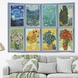 Greendecor Van Gogh Mood Sanat Bohem Duvar Örtüsü Halısı Duvar Sanatı Duvar Dekorasyonu Şık Dekoratif Tapestry - Çok Renkli - 135 x 100 cm
