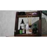 Greenish Home Ahşap Tezgah Üstü Banyo Rafı - Creol - Kahverengi
