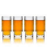 Greenline Goods Dalgalı İçecek Bardakları - 340 ml Modern Mutfak Cam Eşyası Seti. Düğünler, Kokteyller veya Modern Bar için Benzersiz Vintage Bardaklar - 4'lü Set